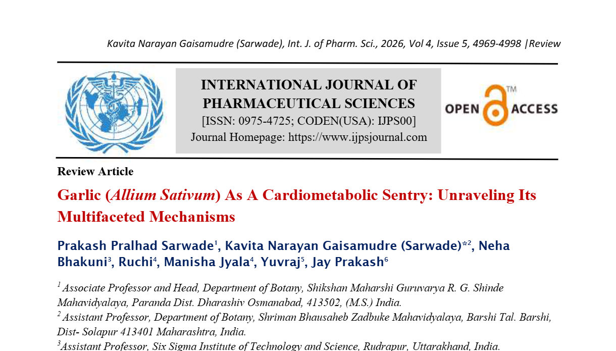 Garlic (Allium Sativum) As A Cardiometabolic Sentry: Unraveling Its Multifaceted Mechanisms