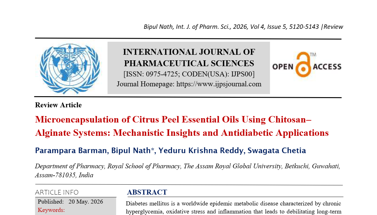 Microencapsulation of Citrus Peel Essential Oils Using Chitosan–Alginate Systems: Mechanistic Insights and Antidiabetic Applications 
