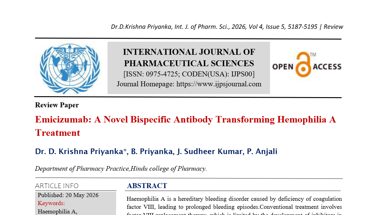 Emicizumab: A Novel Bispecific Antibody Transforming Hemophilia A Treatment