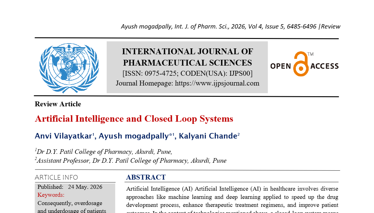 Artificial Intelligence and Closed Loop Systems
