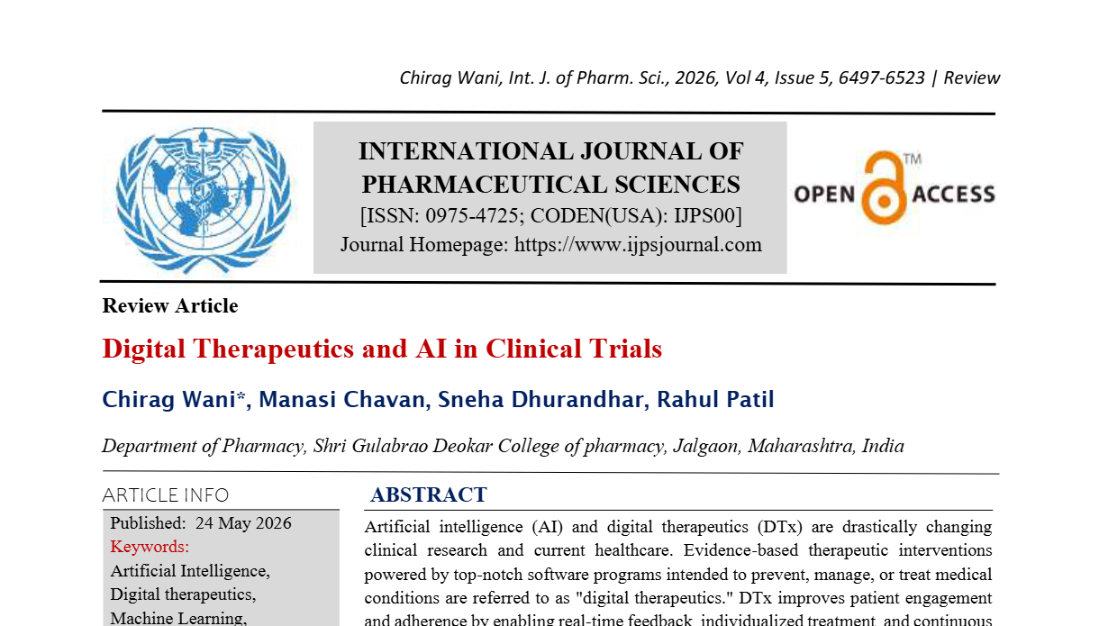 Digital Therapeutics and AI in Clinical Trials