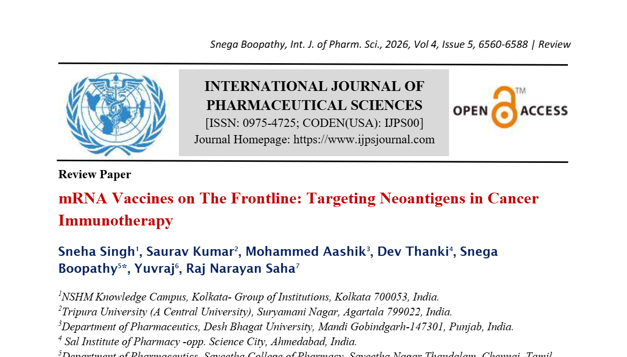 mRNA Vaccines on The Frontline: Targeting Neoantigens in Cancer Immunotherapy