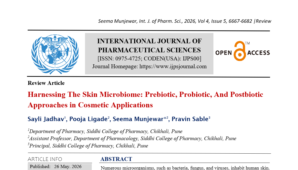 Harnessing The Skin Microbiome: Prebiotic, Probiotic, And Postbiotic Approaches in Cosmetic Applications