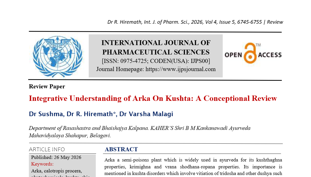 Integrative Understanding of Arka On Kushta: A Conceptional Review