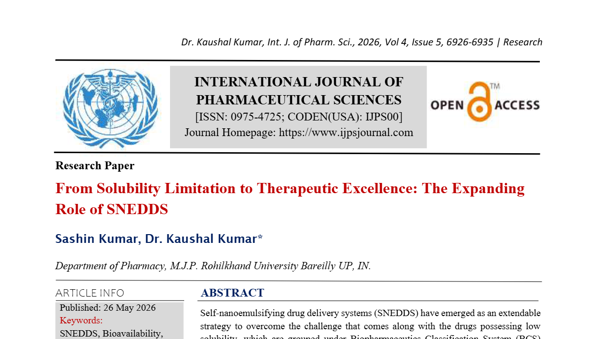 From Solubility Limited to Therapeutic Excellence: The Expanding Role of SNEDDS