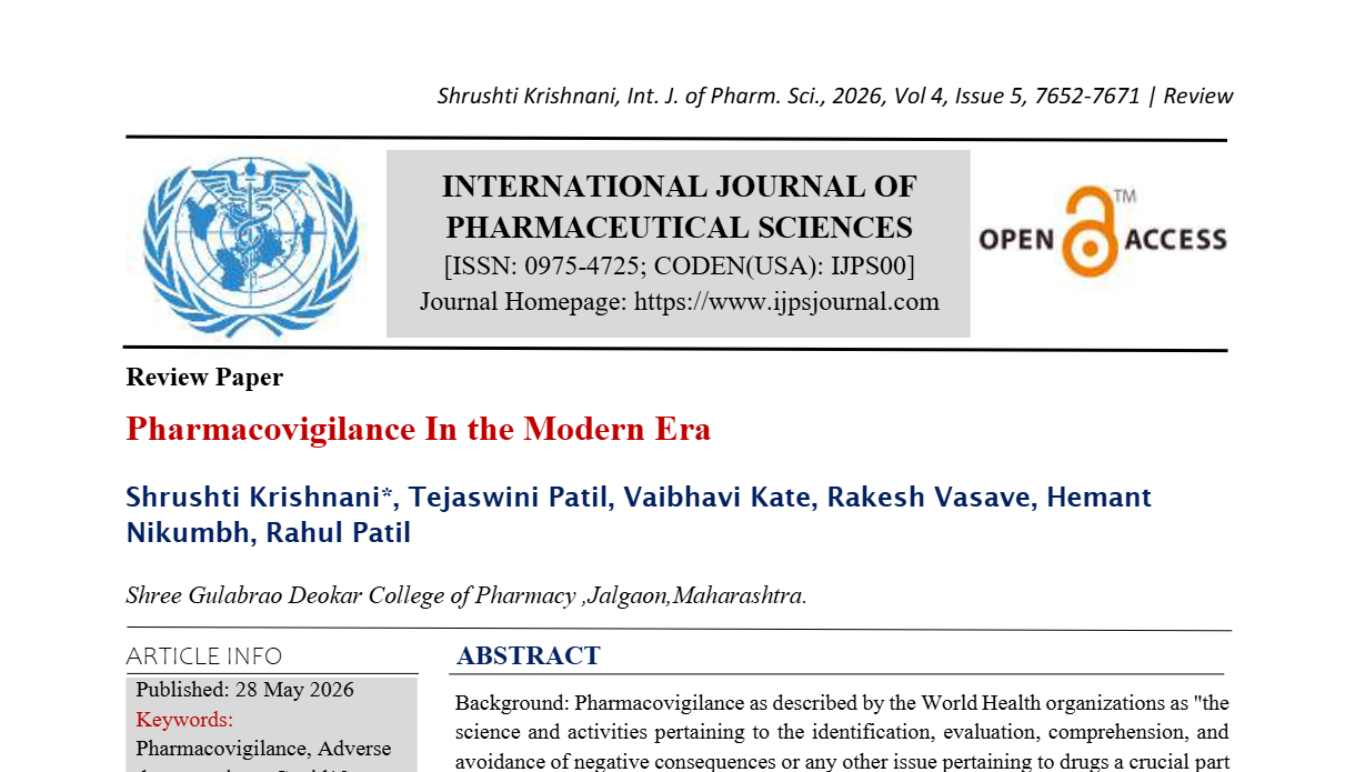Pharmacovigilance in the Modern Era