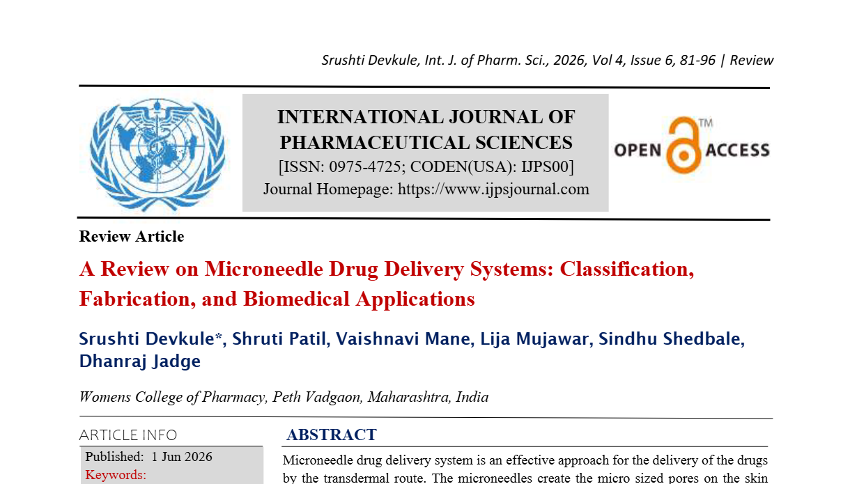 A Review on Microneedle Drug Delivery Systems: Classification, Fabrication, and Biomedical Applications