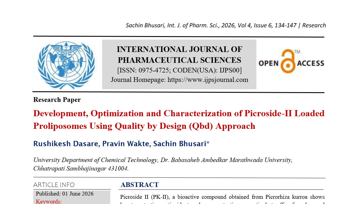 Development, Optimization and Characterization of Picroside-II loaded Proliposomes using Quality by Design (QbD) approach