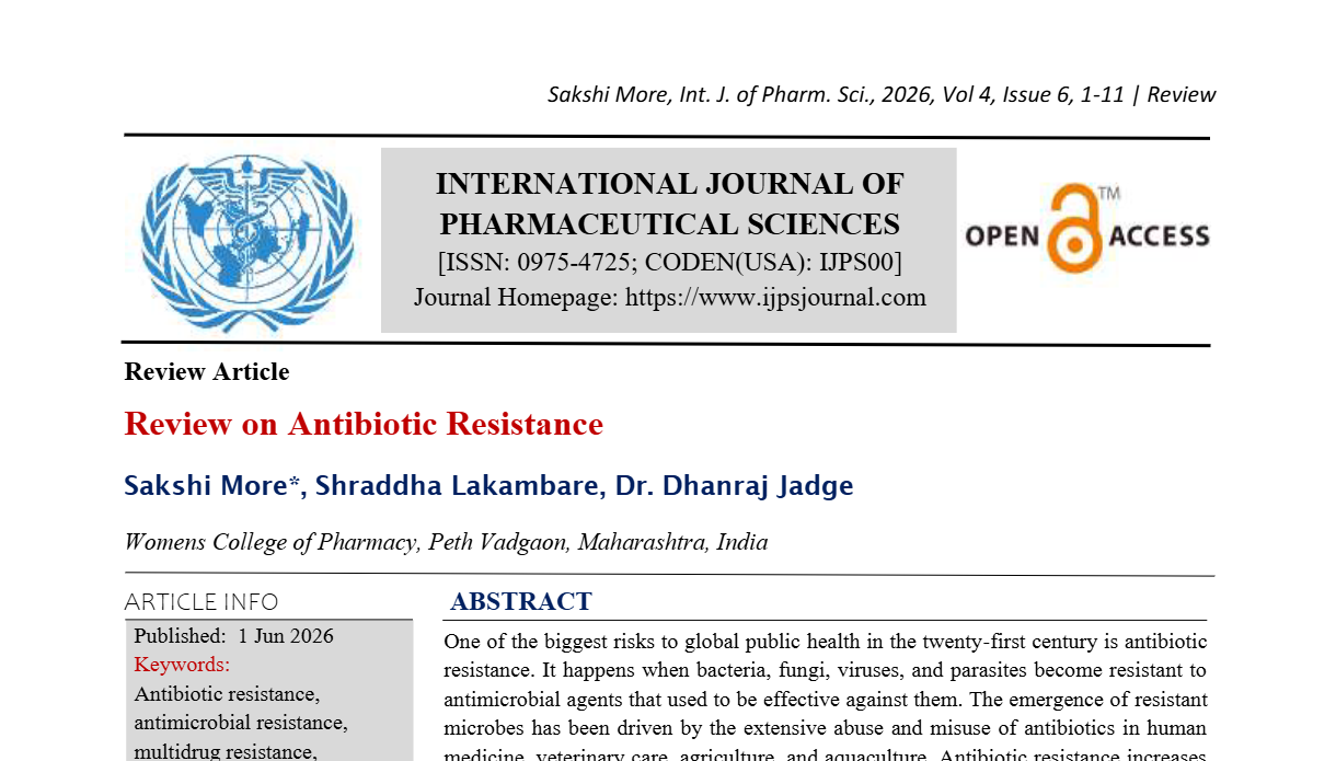 Review on Antibiotic Resistance