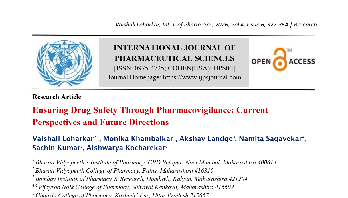 Ensuring Drug Safety Through Pharmacovigilance: Current Perspectives and Future Directions