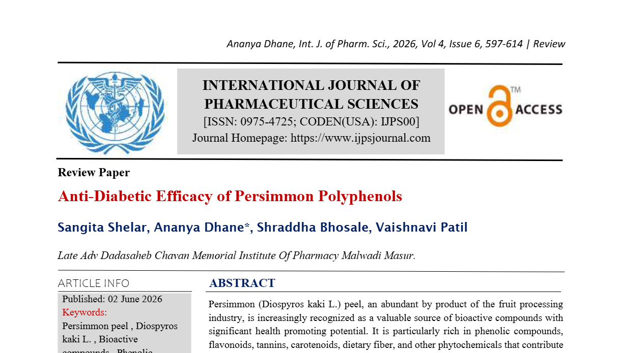 Anti-Diabetic Efficacy of Persimmon Polyphenols