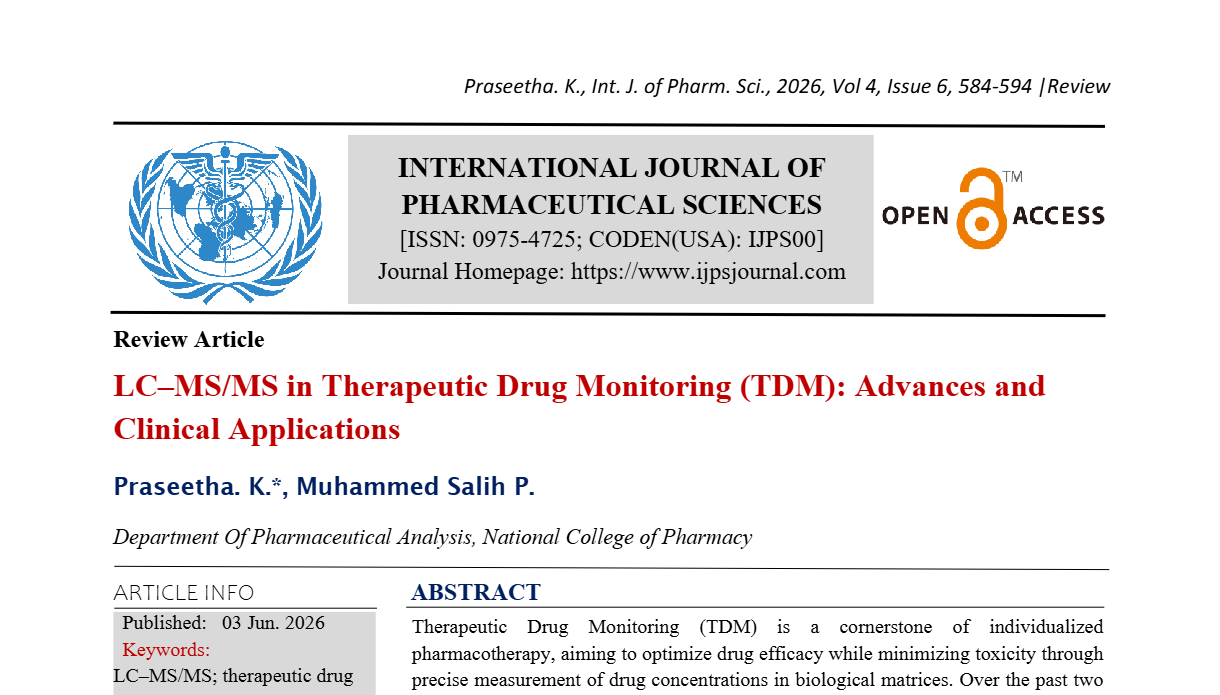 LC–MS/MS in Therapeutic Drug Monitoring (TDM): Advances and Clinical Applications