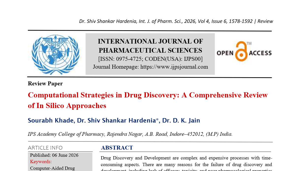 Computational Strategies in Drug Discovery: A Comprehensive Review of In Silico Approaches