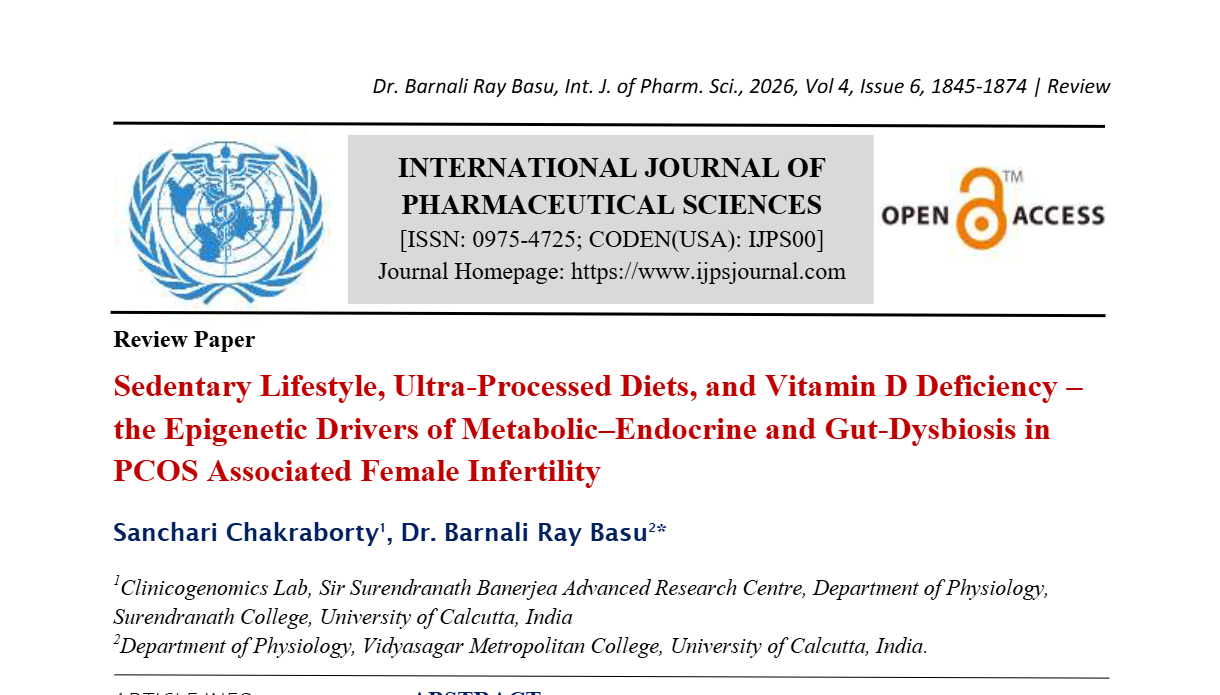 Sedentary Lifestyle, Ultra-Processed Diets, and Vitamin D Deficiency – the Epigenetic Drivers of Metabolic–Endocrine and Gut-Dysbiosis in PCOS Associated Female Infertility