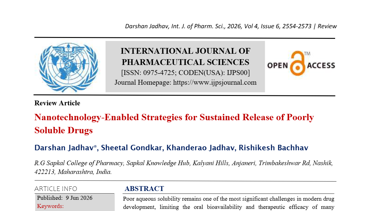 Nanotechnology-Enabled Strategies for Sustained Release of Poorly Soluble Drugs