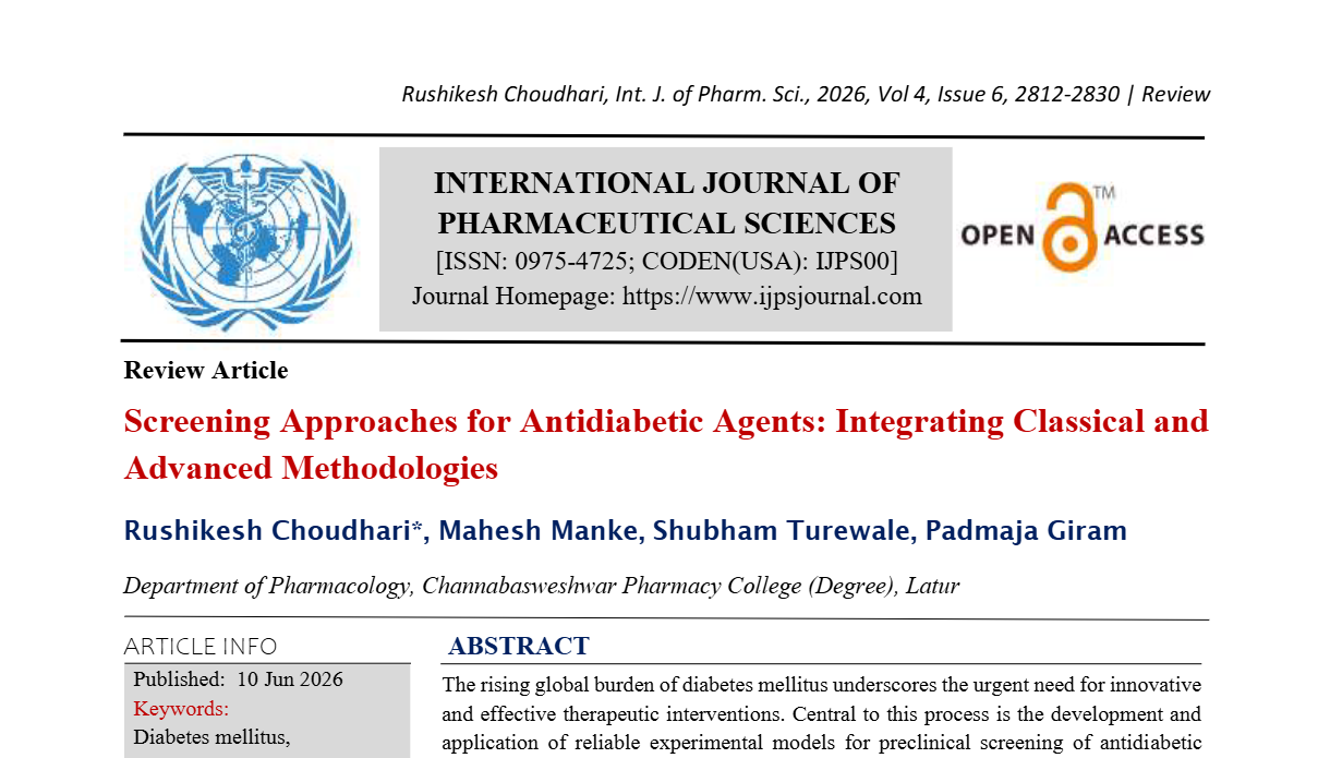 Screening Approaches for Antidiabetic Agents: Integrating Classical and Advanced Methodologies