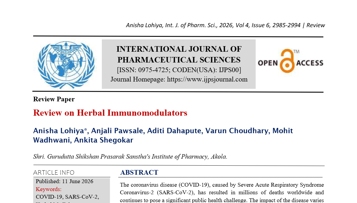 Review on Herbal Immunomodulators