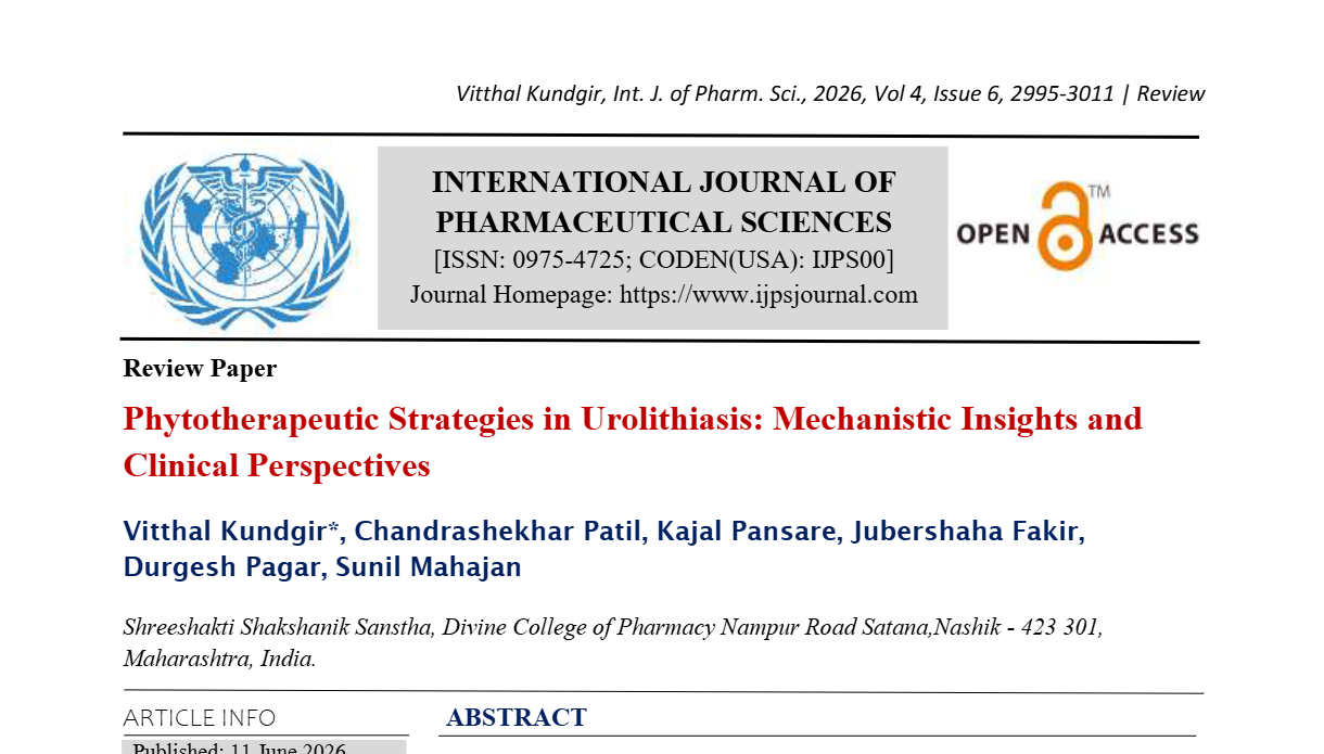 Phytotherapeutic Strategies in Urolithiasis: Mechanistic Insights and Clinical Perspectives