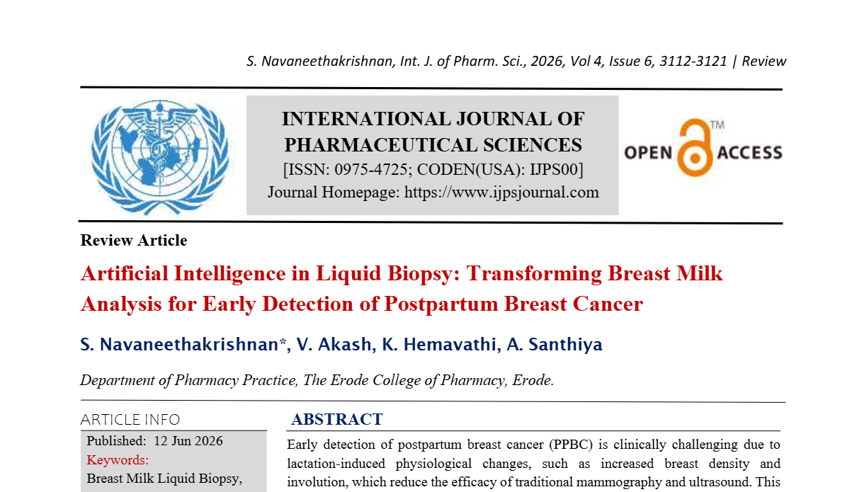 Artificial Intelligence in Liquid Biopsy: Transforming Breast Milk Analysis for Early Detection of Postpartum Breast Cancer