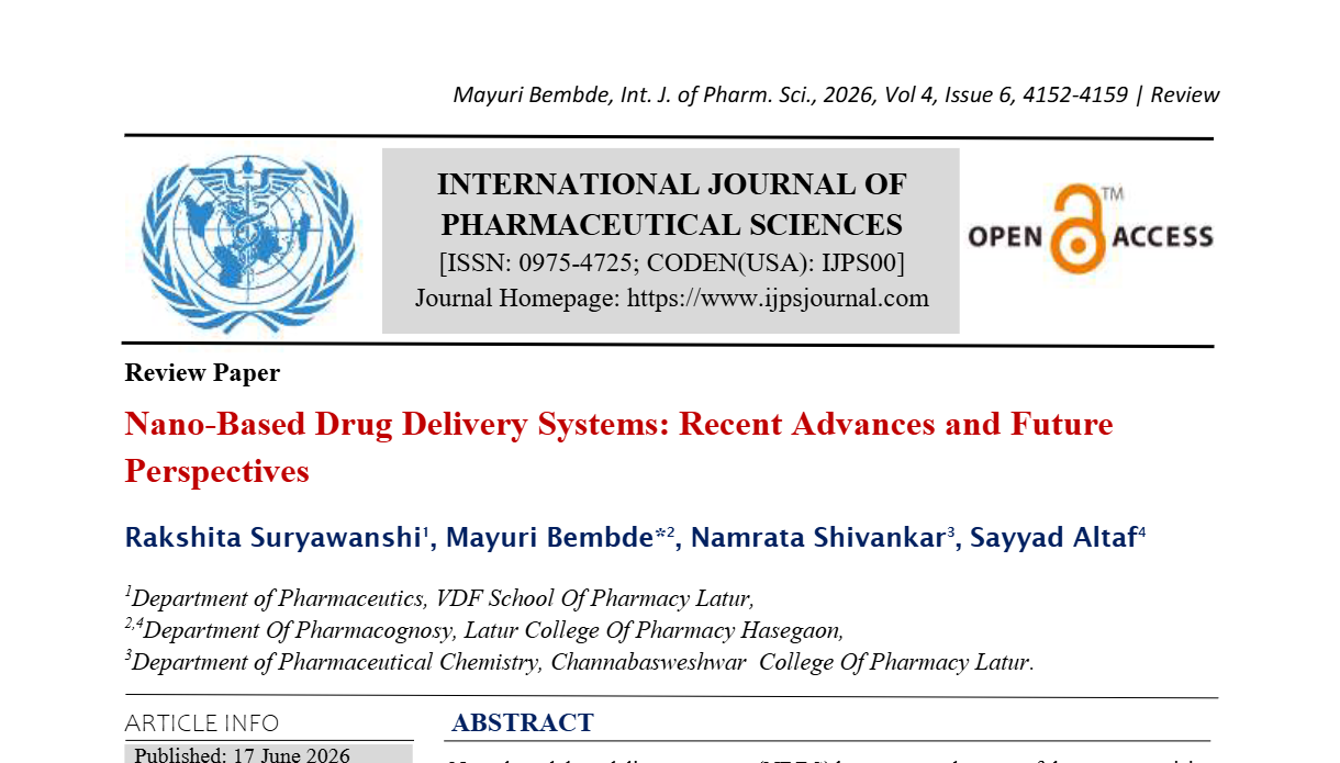 Nano-Based Drug Delivery Systems: Recent Advances And Future ...