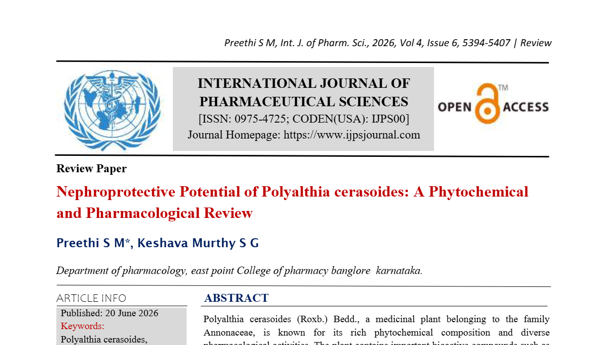 Nephroprotective Potential of Polyalthia cerasoides: A Phytochemical and Pharmacological Review