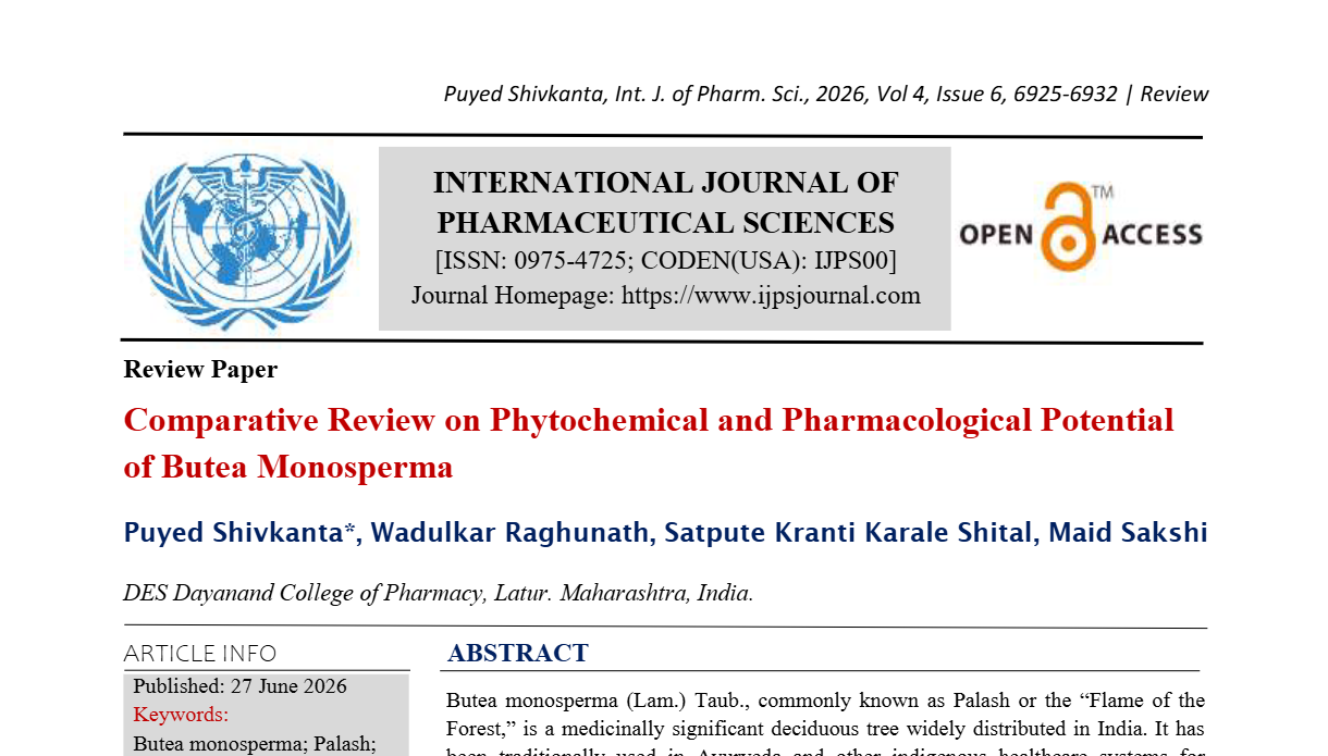 Comparative Review on Phytochemical and Pharmacological Potential of Butea Monosperma