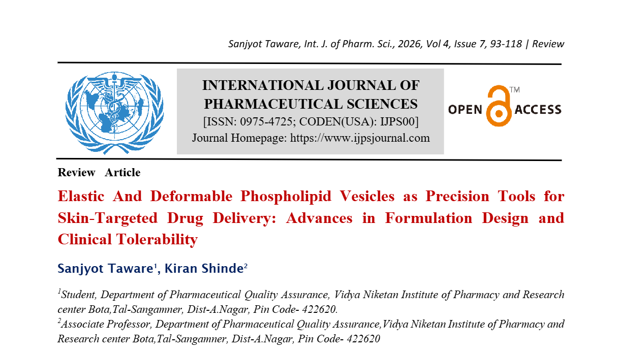 Elastic And Deformable Phospholipid Vesicles as Precision Tools for Skin-Targeted Drug Delivery: Advances in Formulation Design and Clinical Tolerability