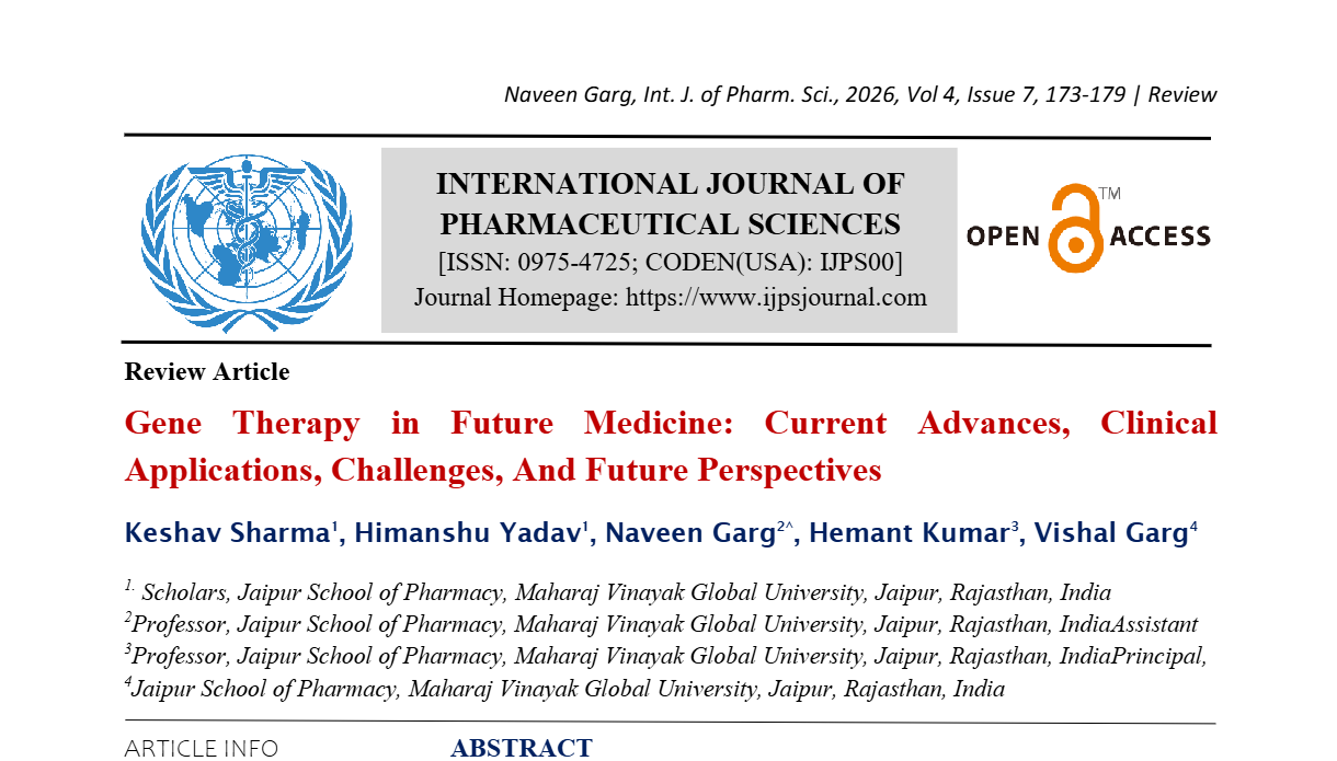 Gene Therapy in Future Medicine: Current Advances, Clinical Applications, Challenges, And Future Perspectives