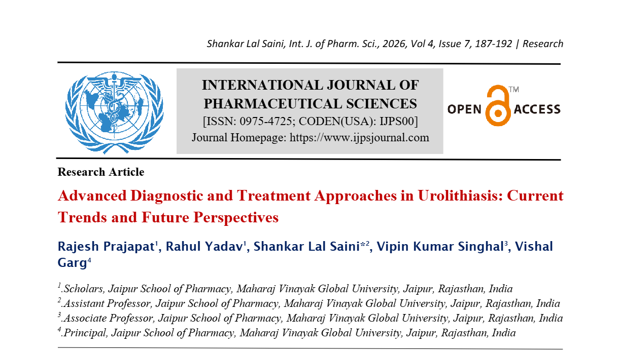 Advanced Diagnostic and Treatment Approaches in Urolithiasis: Current Trends and Future Perspectives