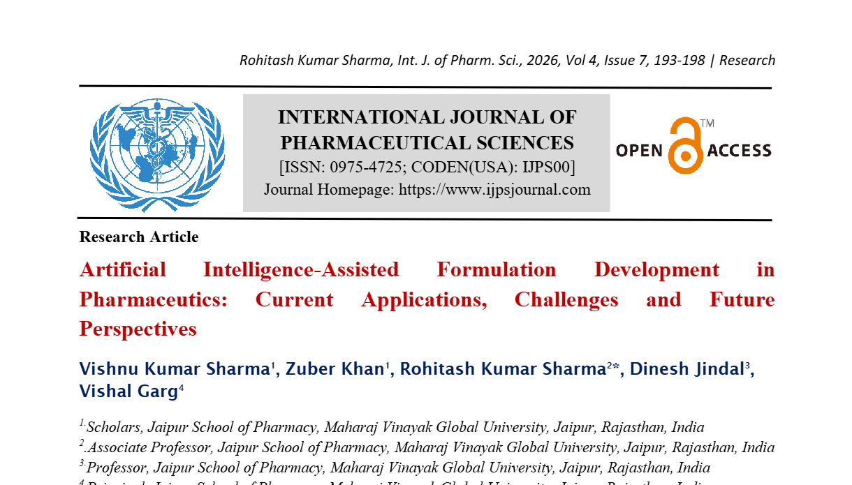 Artificial Intelligence-Assisted Formulation Development in Pharmaceutics: Current Applications, Challenges and Future Perspectives