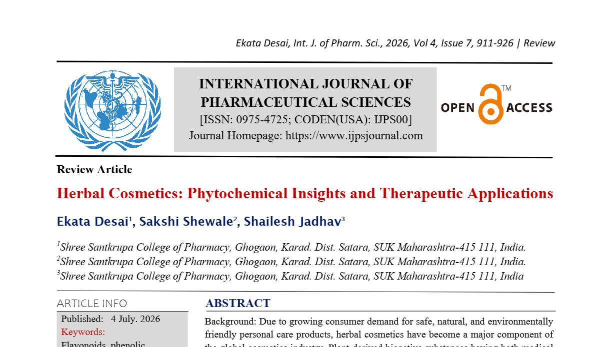 Herbal Cosmetics: Phytochemical Insights and Therapeutic Applications