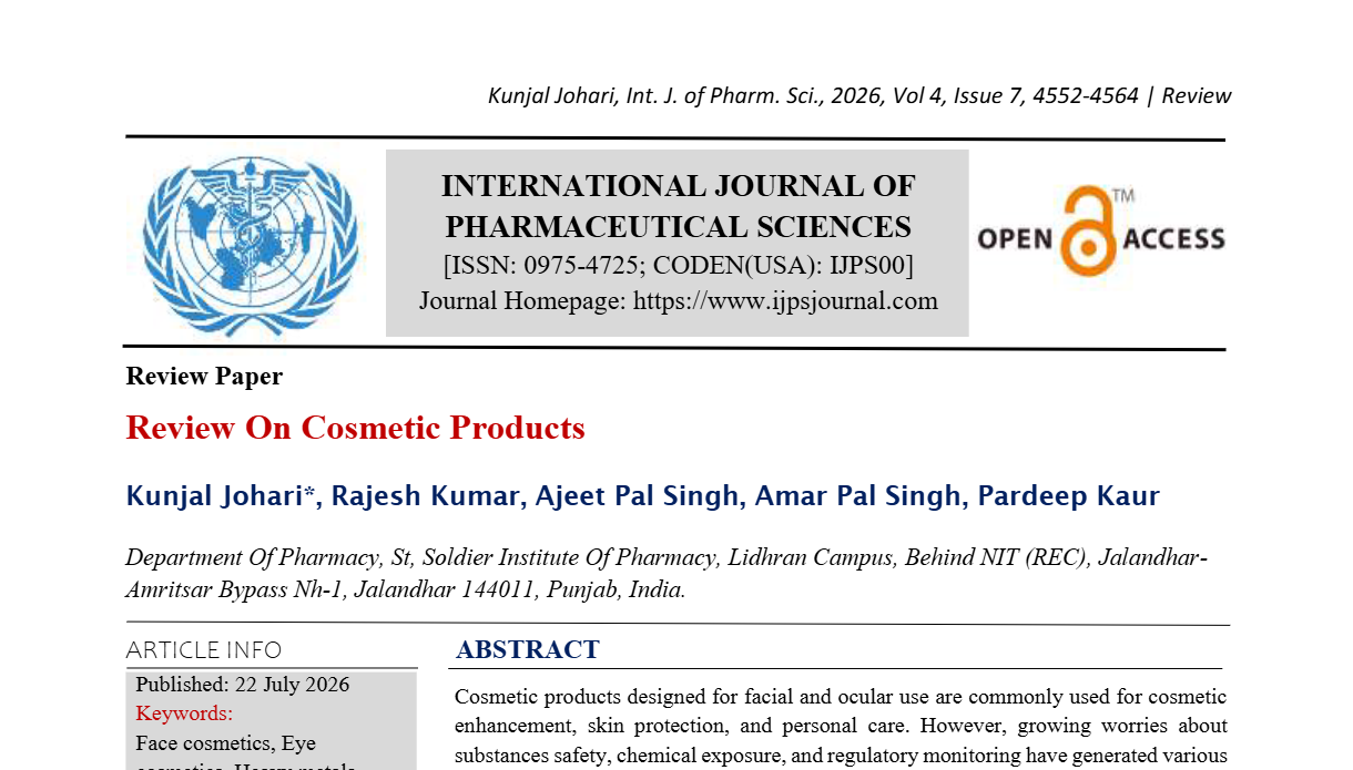 Review On Cosmetic Products