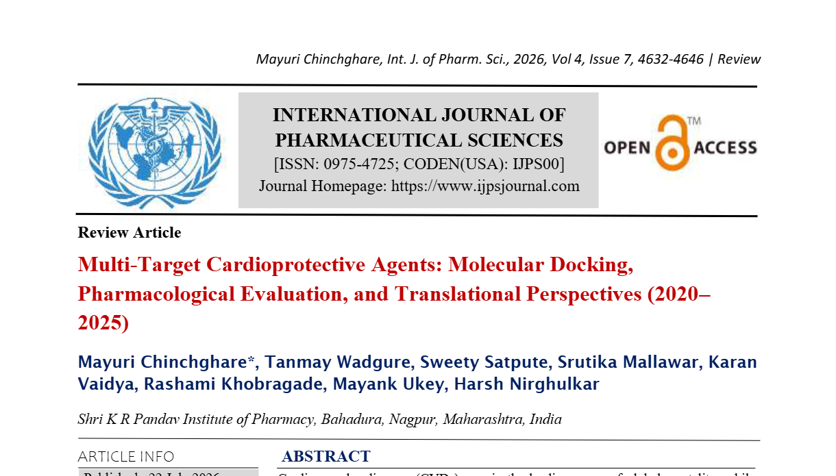 Multi-Target Cardioprotective Agents: Molecular Docking, Pharmacological Evaluation, and Translational Perspectives (2020–2025) 