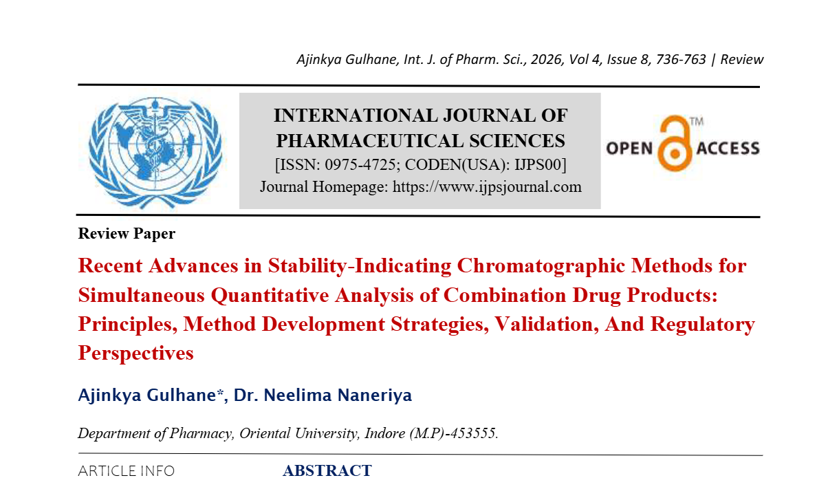 Recent Advances in Stability-Indicating Chromatographic Methods for Simultaneous Quantitative Analysis of Combination Drug Products: Principles, Method Development Strategies, Validation, And Regulatory Perspectives