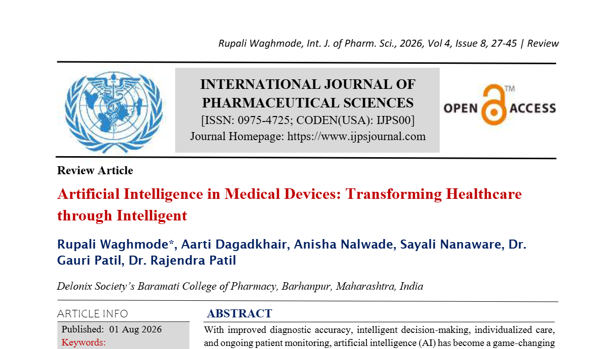 Artificial Intelligence in Medical Devices: Transforming Healthcare through Intelligent