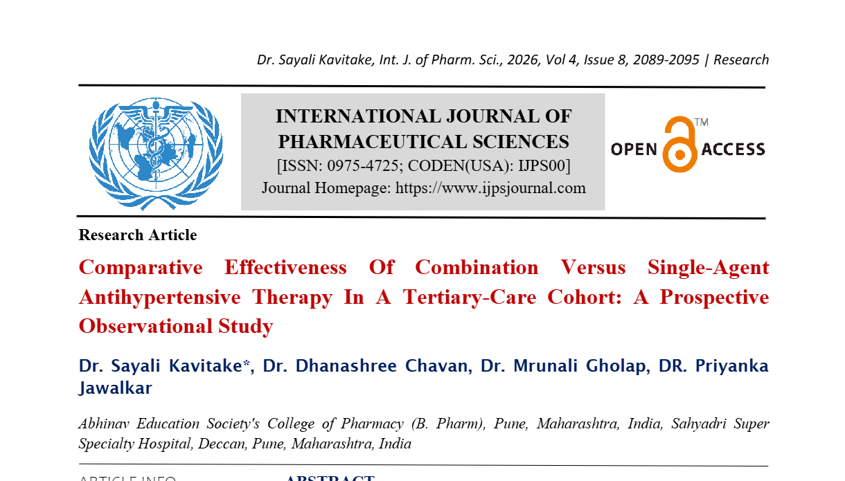 Comparative Effectiveness of Combination versus Single-Agent Antihypertensive Therapy in a Tertiary-Care Cohort: A Prospective Observational Study