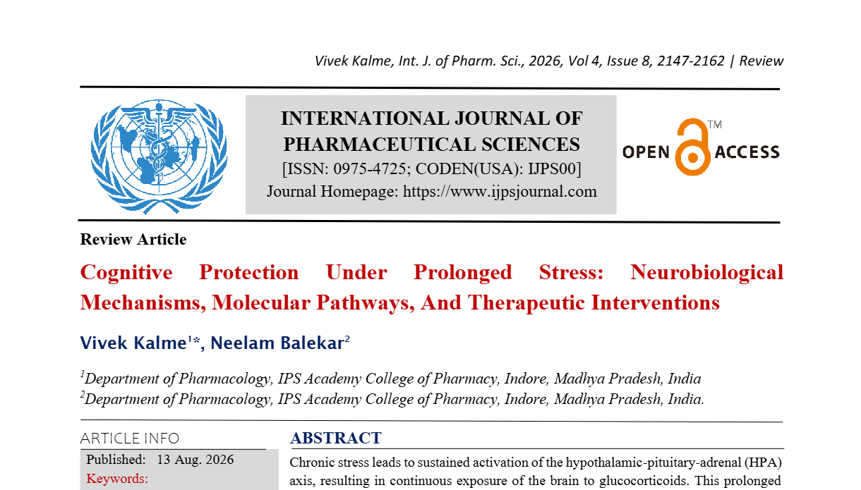 Cognitive Protection Under Prolonged Stress: Neurobiological Mechanisms, Molecular Pathways, and Therapeutic Interventions