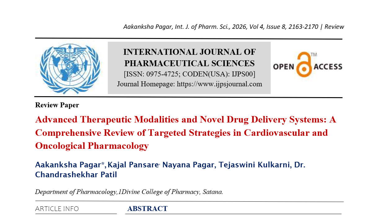 Advanced Therapeutic Modalities and Novel Drug Delivery Systems: A Comprehensive Review of Targeted Strategies in Cardiovascular and Oncological Pharmacology