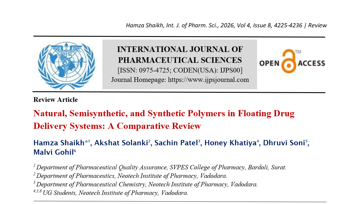 Natural, Semisynthetic, and Synthetic Polymers in Floating Drug Delivery Systems: A Comparative Review
