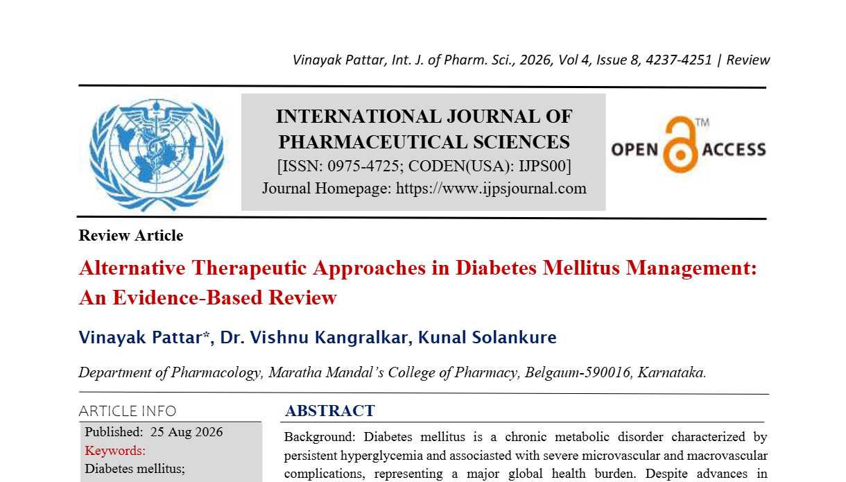 Alternative Therapeutic Approaches in Diabetes Mellitus Management: An Evidence-Based Review