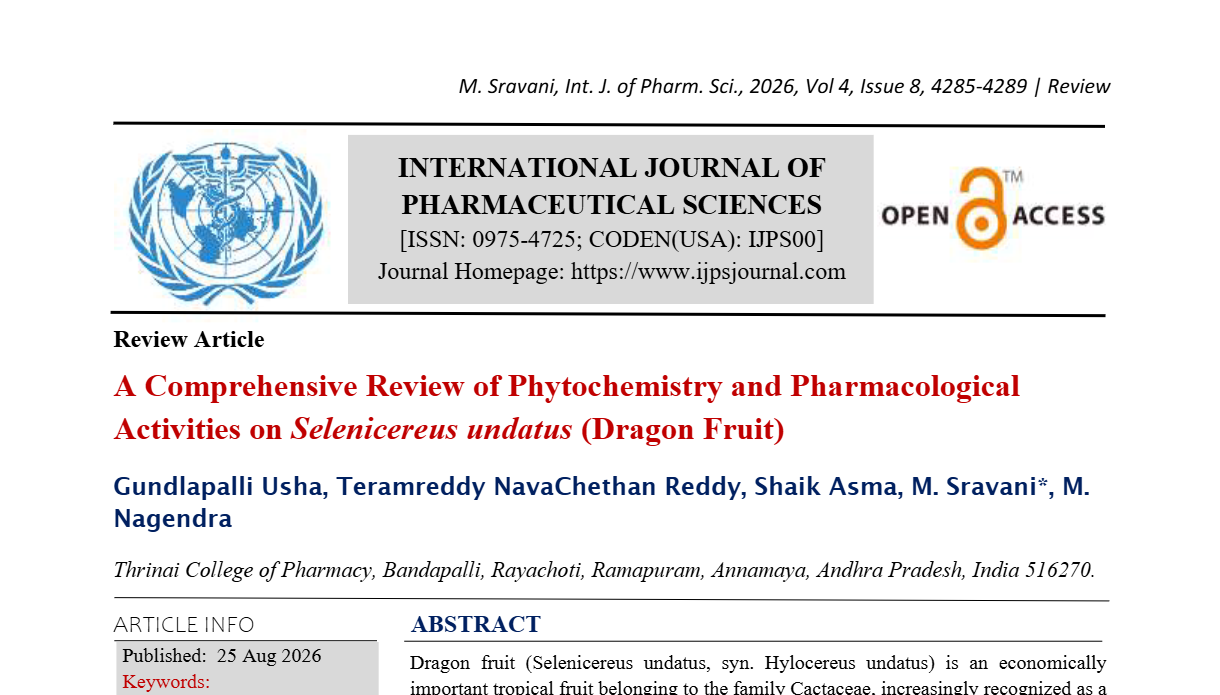 A Comprehensive Review of Phytochemistry and Pharmacological Activities on Selenicereus undatus (Dragon Fruit)