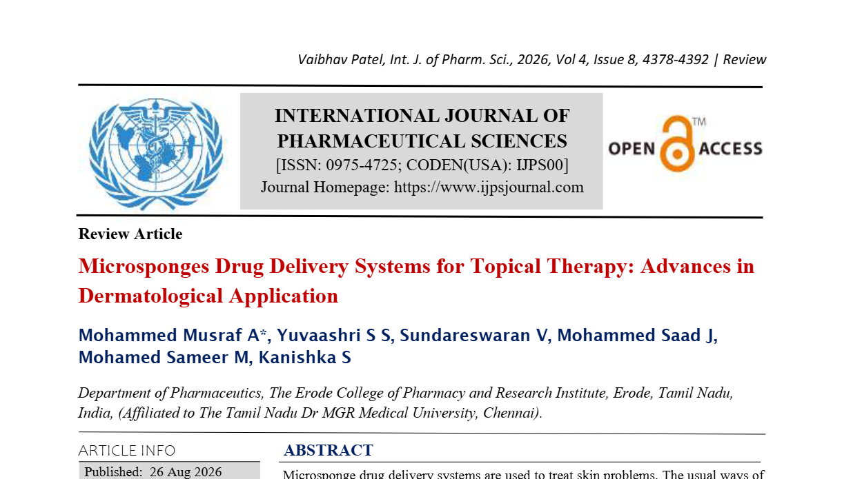 Microsponges Drug Delivery Systems for Topical Therapy: Advances in Dermatological Application