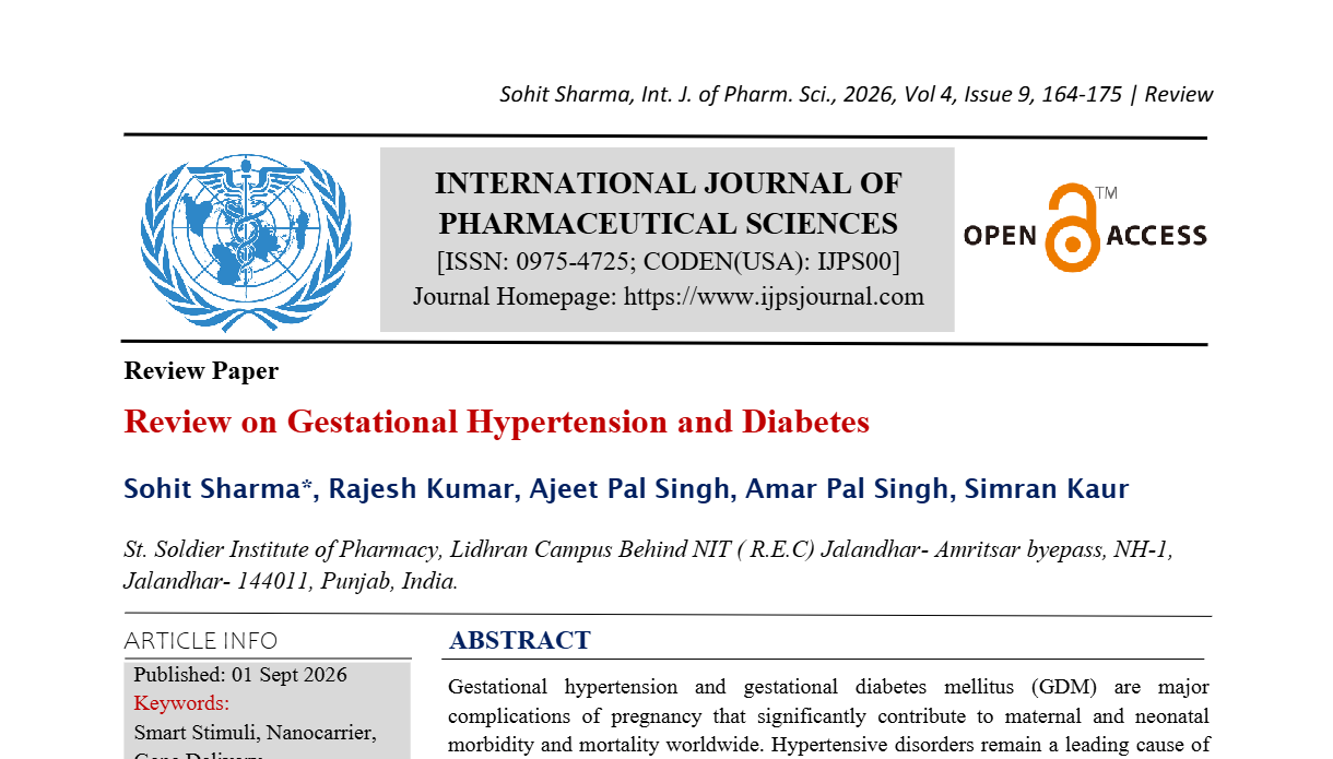 Review on Gestational Hypertension and Diabetes