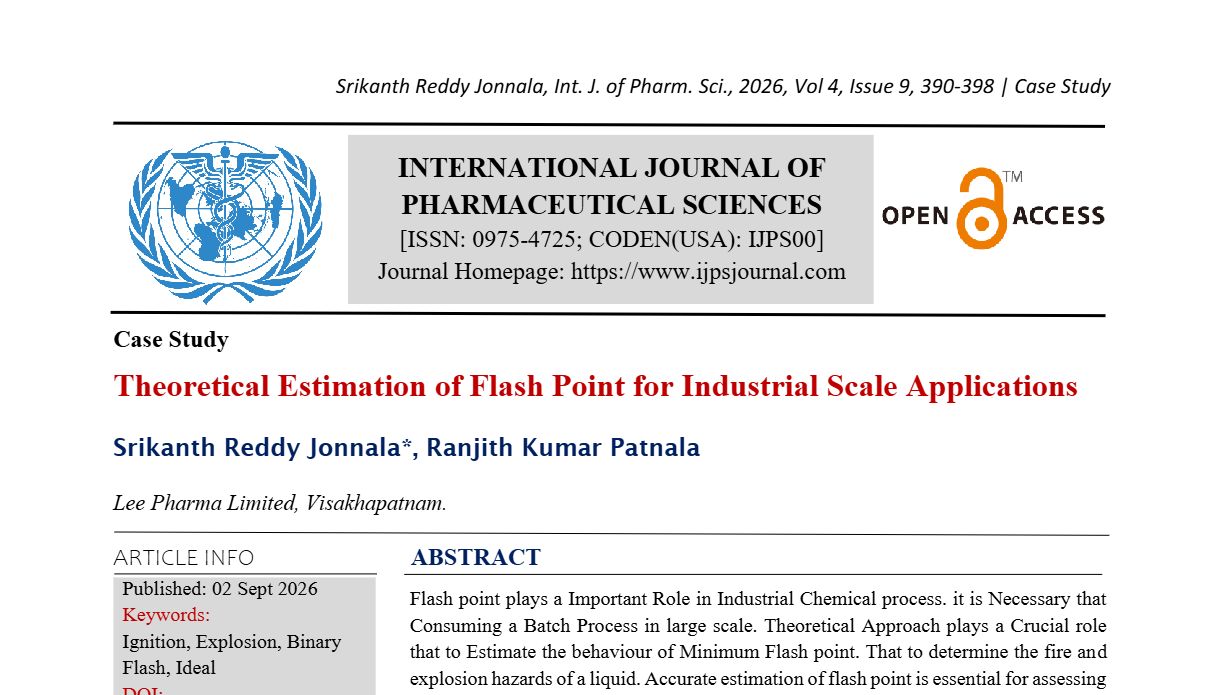 Theoretical Estimation of Flash Point for Industrial Scale Applications