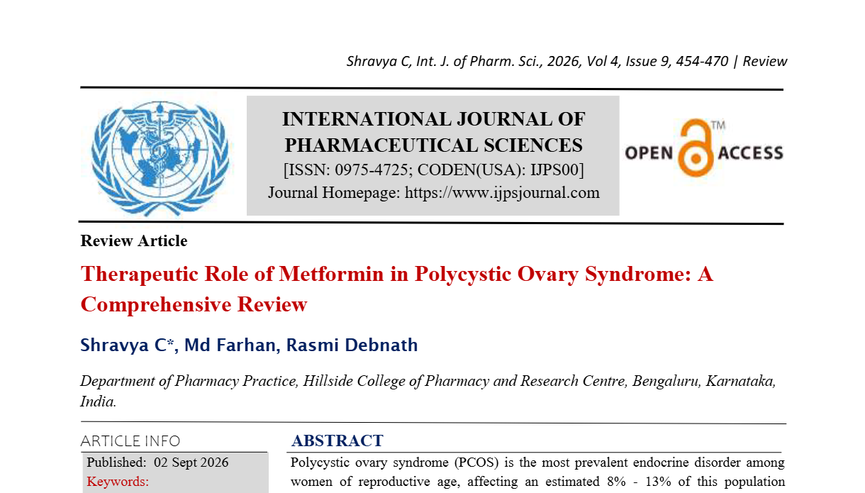 Therapeutic Role of Metformin in Polycystic Ovary Syndrome: A Comprehensive Review
