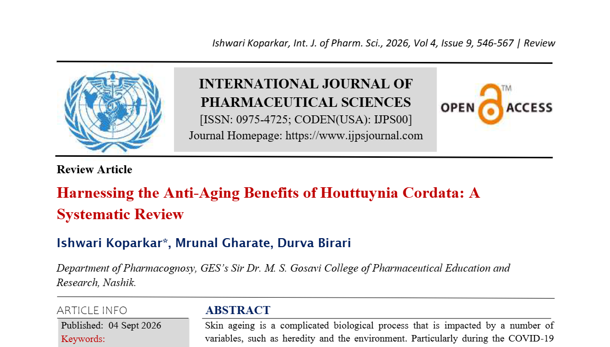 Harnessing the Anti-Aging Benefits of Houttuynia Cordata: A Systematic Review