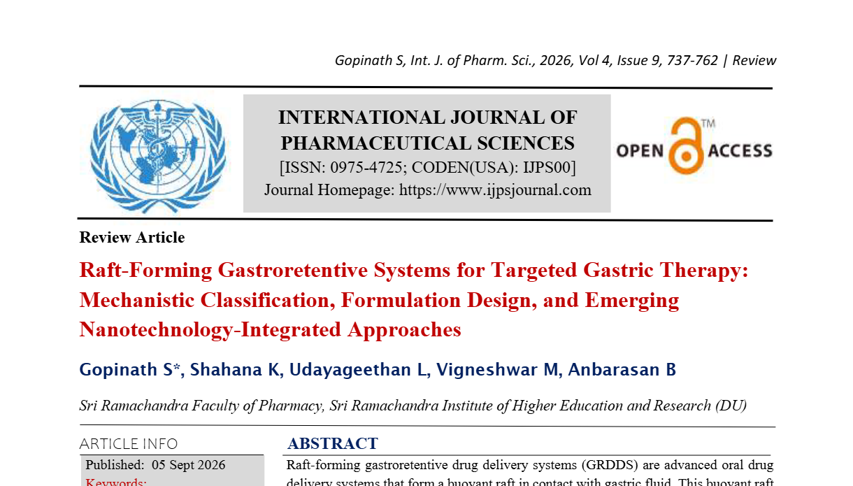 Raft-Forming Gastroretentive Systems for Targeted Gastric Therapy: Mechanistic Classification, Formulation Design, and Emerging Nanotechnology-Integrated Approaches
