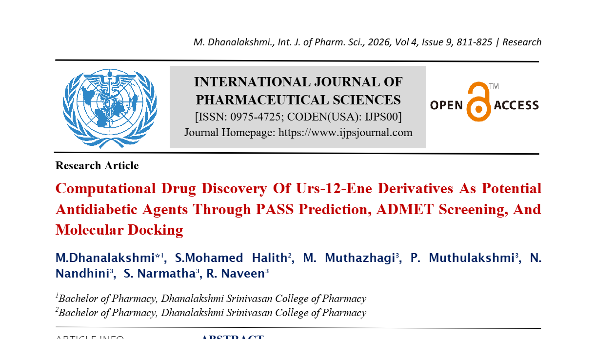 Computational Drug Discovery of Urs-12-ene Derivatives as Potential Antidiabetic Agents Through PASS Prediction, ADMET Screening, and Molecular Docking