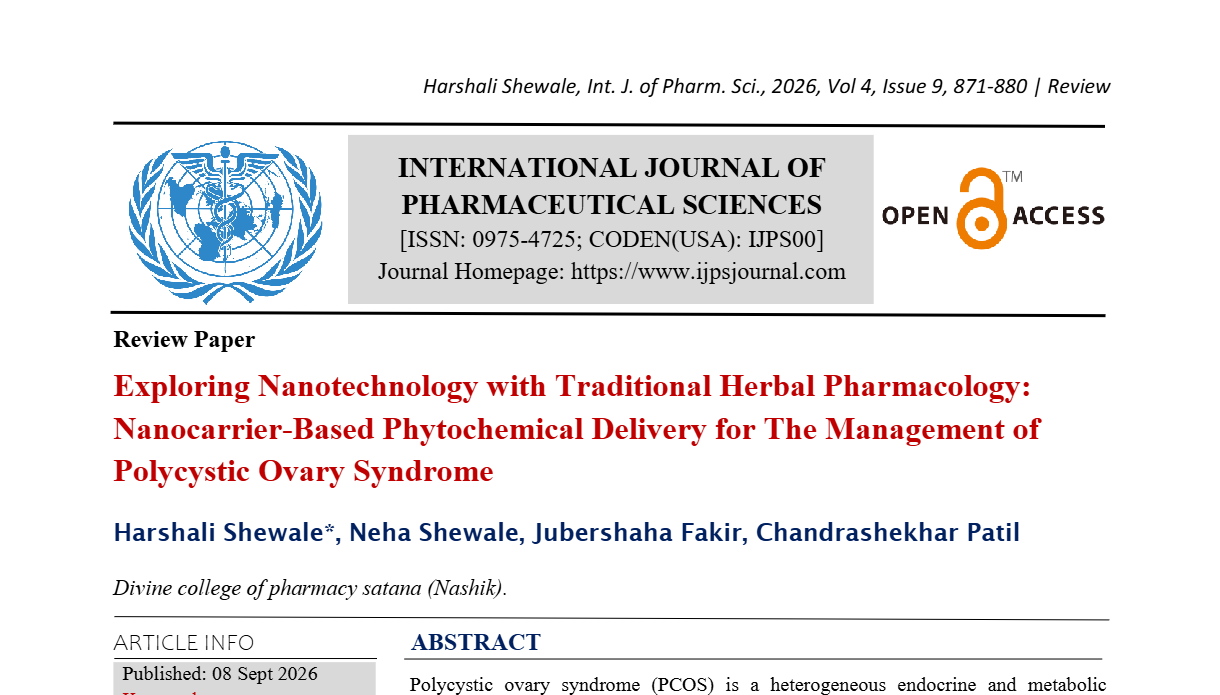 Exploring Nanotechnology with Traditional Herbal Pharmacology: Nanocarrier-Based Phytochemical Delivery for The Management of Polycystic Ovary Syndrome