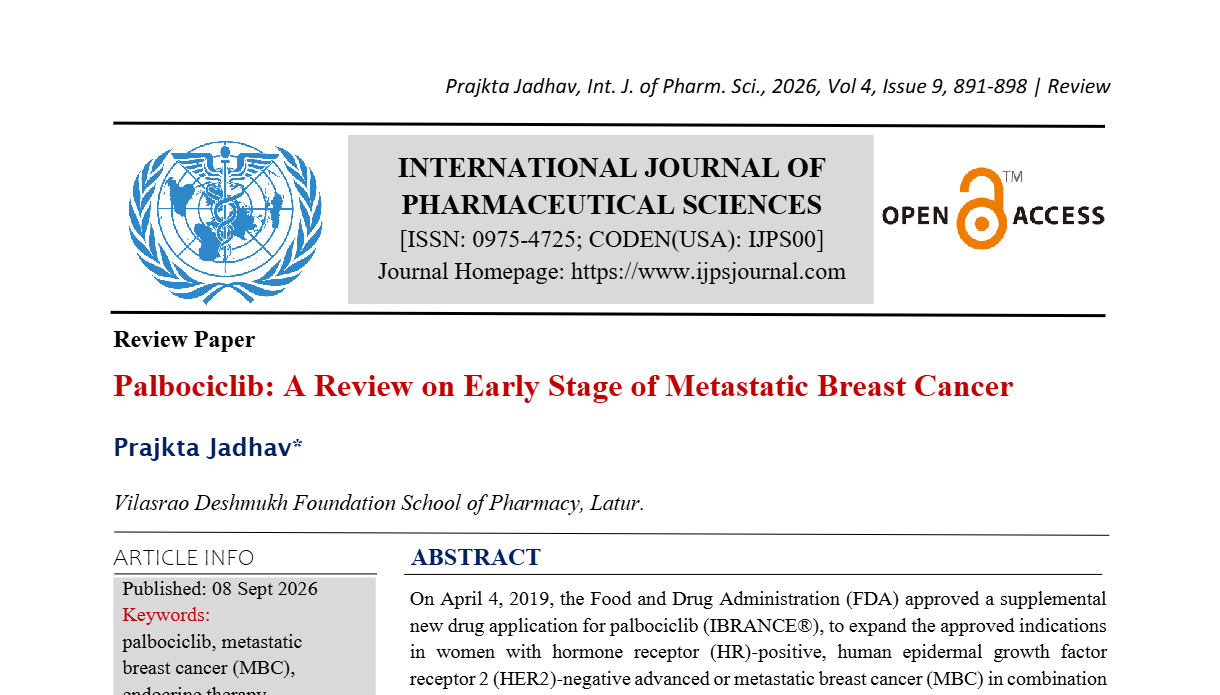 Palbociclib: A Review on Early Stage of Metastatic Breast Cancer